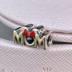 PANDORA Disney Minnie Mouse Bow & Mum Charm